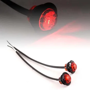 

12V 24V Car Side marker Waterproof Accessories Replacement 2PCS Parts Trailer LED 27*22mm 3/4" Truck