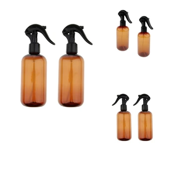 

Set of 6 Pieces Plastic Water Spray Bottles - Empty Refillable 250ml Round Containers, Spill-proof and Light-weight Design
