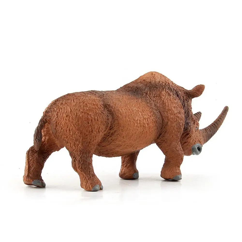 Woolly Rhinoceros Figure Animal Toy Safe Coelodonta Rhino Model Collector Kids Gift Child Educational Toys Solid Ornament | Игрушки и