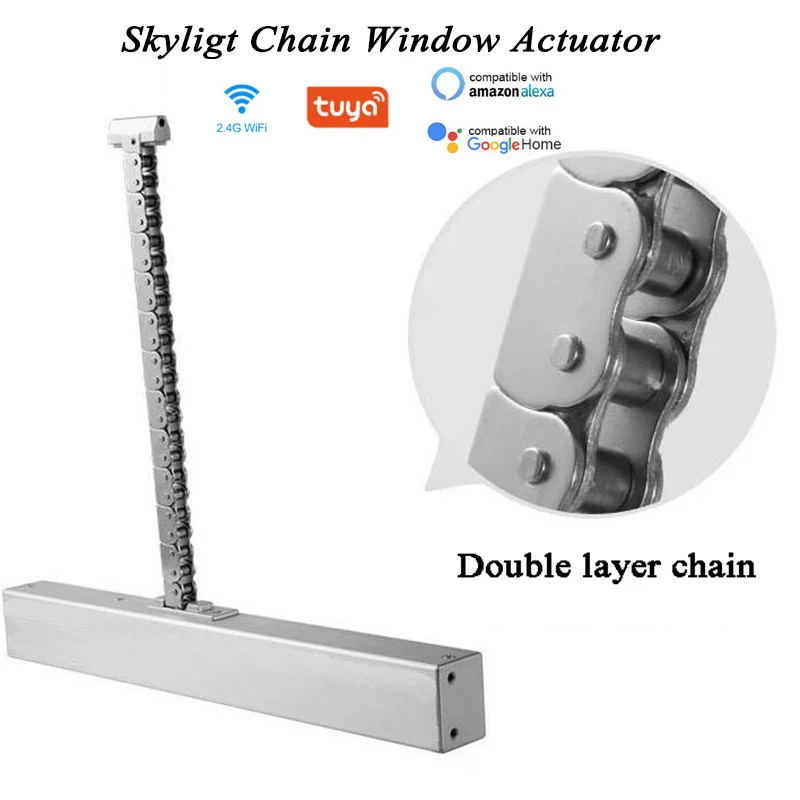 AC 600mm Travel length Chain Driven Smart Window Actuator Automatic Open Window Automation Skylight Casement Remote control