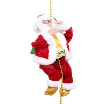 

Christmas Decoration Rope Climbing Santa Claus for Indoor/Outdoor Wall Window Hanging Xmas Ornament