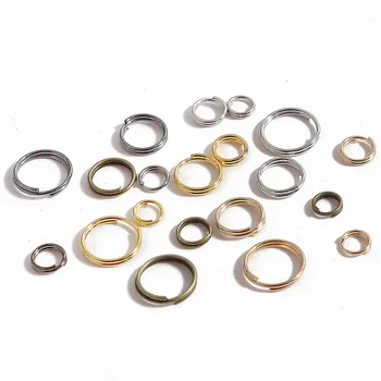 

500pcs/lot 5/6/8/10mm Double Sided Jump Rings Split Rings Connectors For Diy Jewelry Finding Making Accessories Wholesale