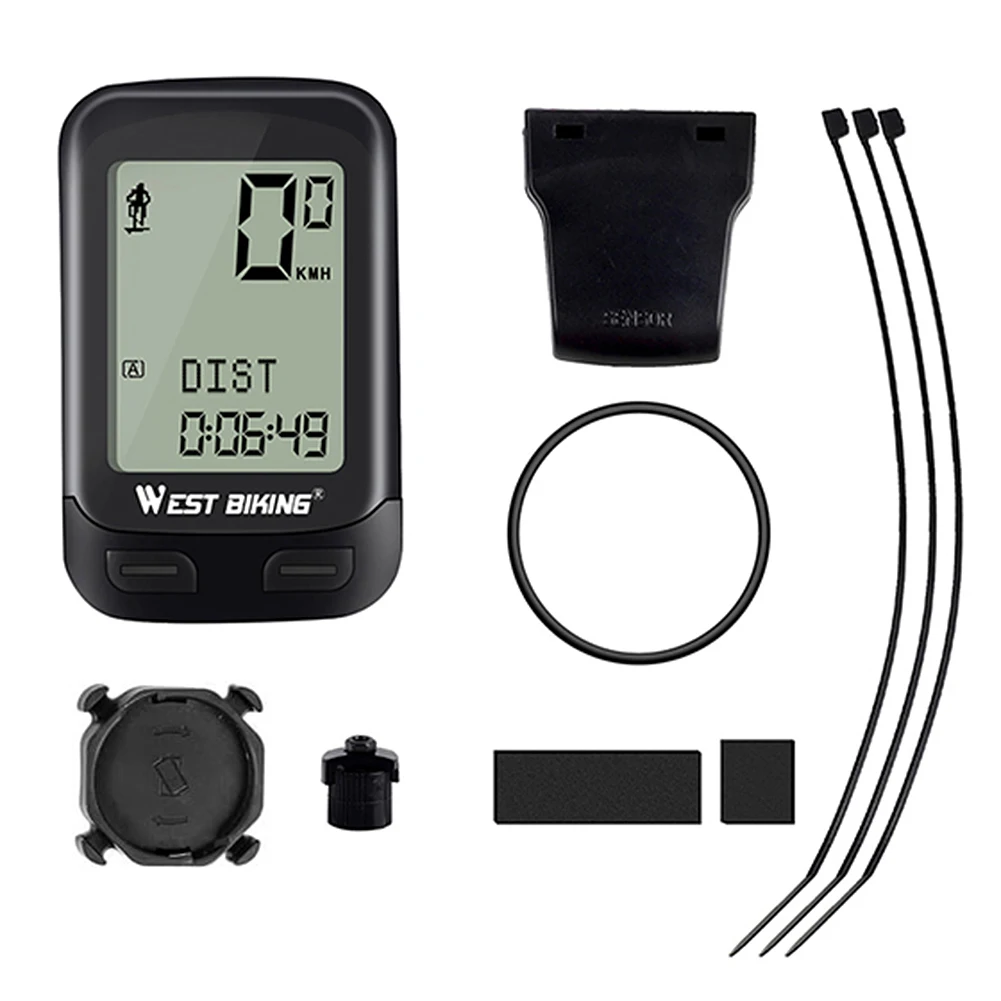 Waterproof Bicycle Computer Wireless MTB Road Bike LED Odometer Multifunction Cycling Speedometer Bike Computer 5 Language - Цвет: As Shown