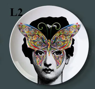 2 Фоновая панель для бара отеля rosenthal Piero fornasetti, настенная, Миланская, Художественная, декоративная тарелка, украшение дома, орнамент, ремесла - Цвет: 2