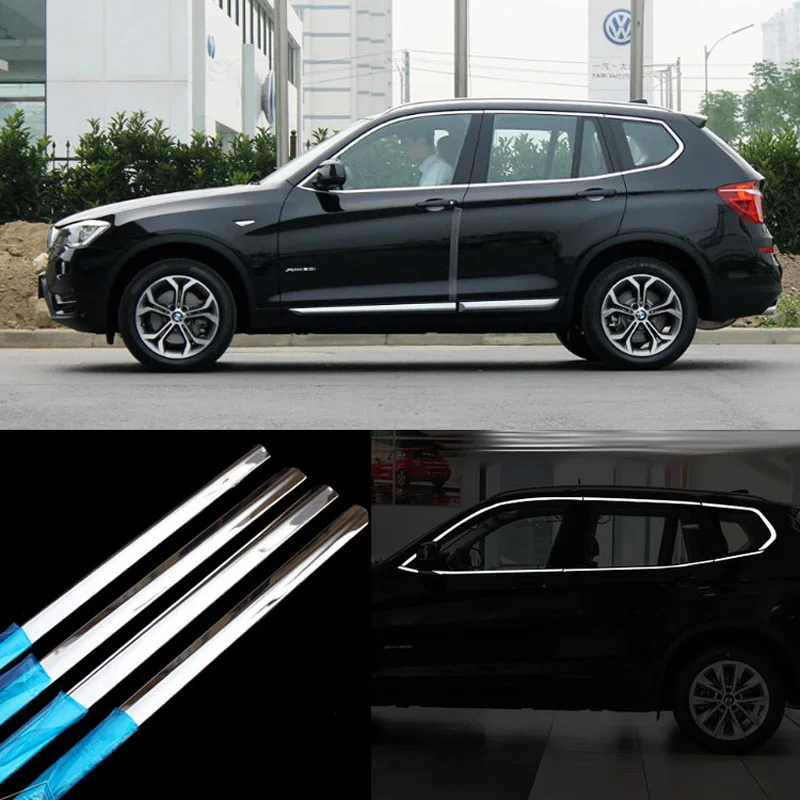 12 шт. молдинговая отделка рамы двери и окна из нержавеющей стали для BMW X3 2011-2017 |