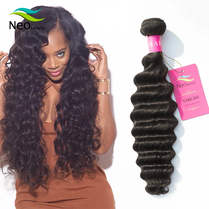 

Neobeauty Hair Brazilian Loose Deep Hair Bundles 1/3/4 Bundles 100g virgin Hair Weave Bundles 100% Human Hair Extensions