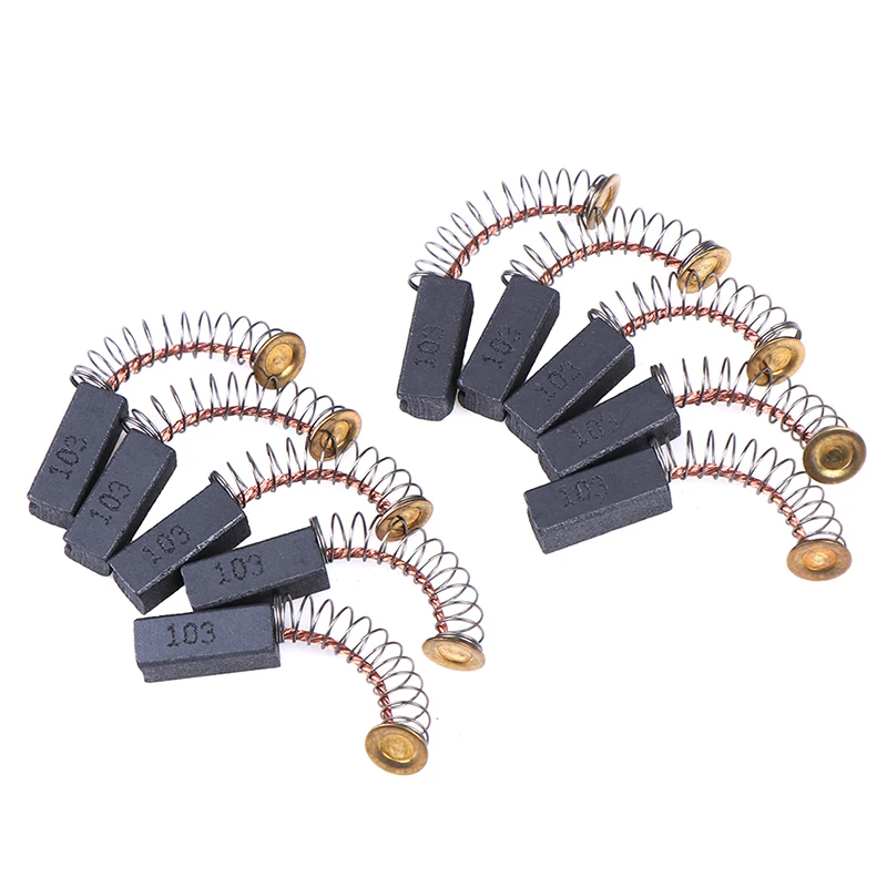 

10pcs Mini Drill Electric Grinder Replacement Carbon Brushes Spare Parts For Electric Motors Dremel Rotary Tool 6.5*6.5*15.5mm