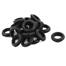 20 x black 20 mm hole ring double-sided rubber pads cable gland