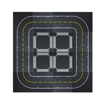 

City Road Street Baseplate Combo Straight Crossroad Curve T-Junction Building Blocks Base Plate Educational Classic Brick Toy