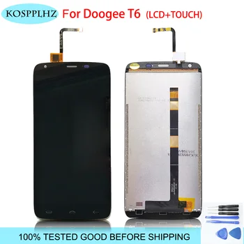 

KOSPPLHZ For doogee T6 LCD Display+Touch Screen Glass Digitizer Assembly Replacement For T 6 LCD Display + tools +Adhesive