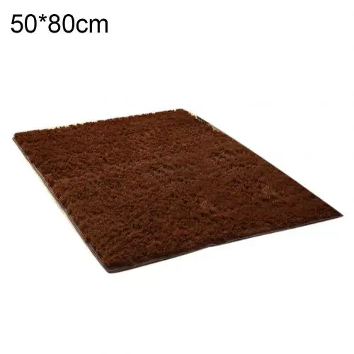 Нескользящий мягкий ковер для гостиной, пушистый коврик на полу, подушка для ковра - Цвет: Coffee 50x80cm