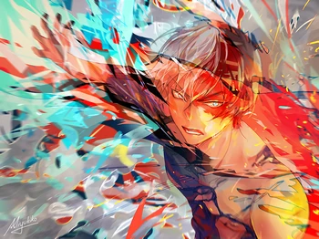 

Colorful Anime My Hero Academia Digital Art Prints Original Canvas Artwork 50 x 70 cm,No Frame