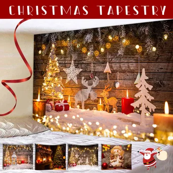 

рождество 150X230CM Christmas Tapestry Living Room Hanging Tapestry Background Cloth Christmas Tree Pattern Tapestries Kerst