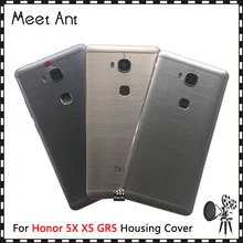 Высокое качество для Huawei Honor 5X X5 GR5 задняя крышка батарейного отсека задняя крышка с кнопкой громкости питания+ объектив камеры