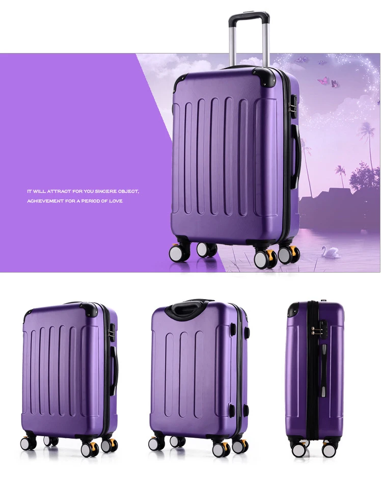 20''24-дюймовый чемодан на колесиках для девочек, АБС-пластик, большая сумка для студентов, багаж для путешествий, чемодан на колесиках, удлиненная кабина для переноски багажа 28 дюймов