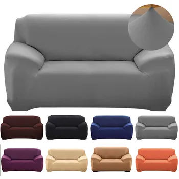 

Grey Sofa Slipcover Cotton All-inclusive Stretch Elastic Sofa Cover Couch Cover Sofa Towel Sofa Cover Room 1/2/3/4-seater