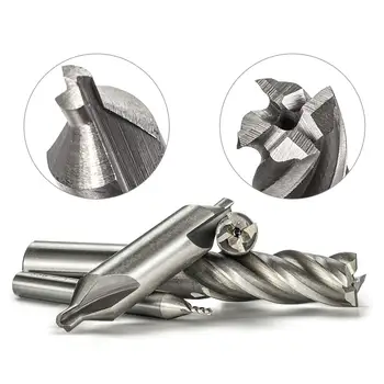 

4 Flute End Mill 60 Degrees High speed steel Workshop Fixture Power tool
