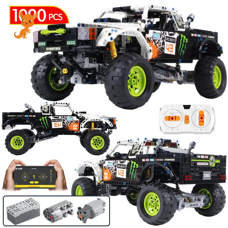 

1090Pcs classic off-road vehicle model building block SUV RC / non-RC racing truck toy boy builds toys with building blocks