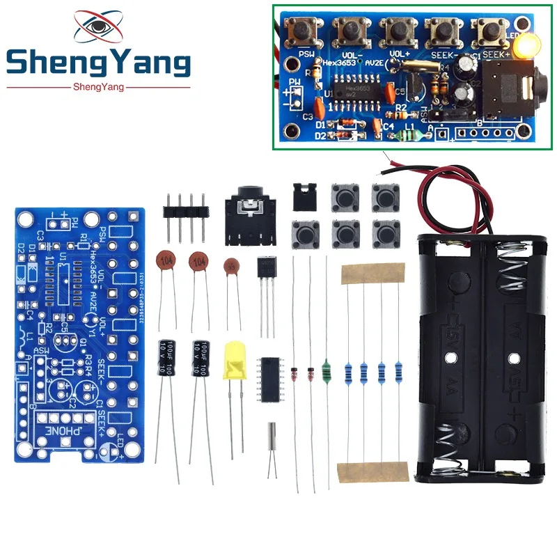 Электронные Наборы сделай сам беспроводной стерео радиоприемник FM модуль PCB 76
