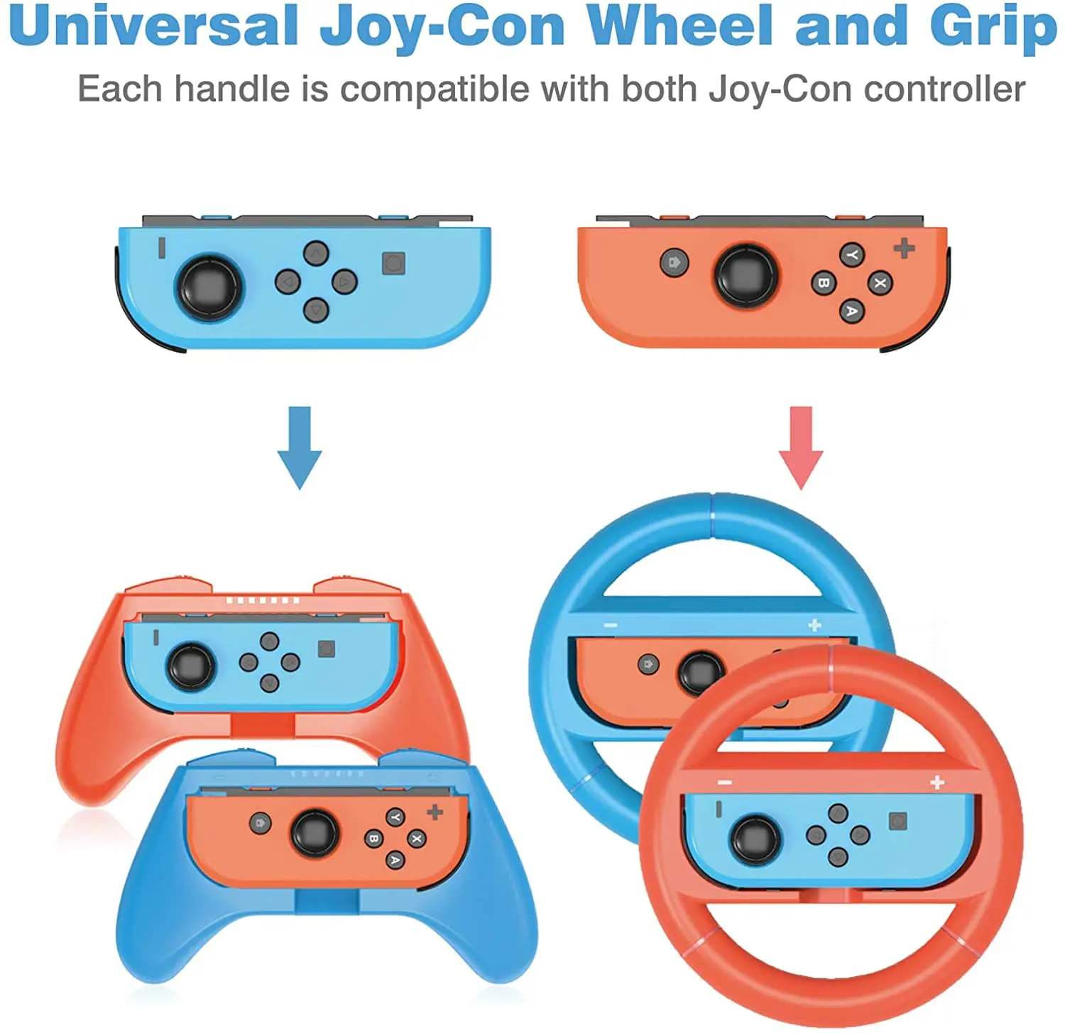 Nintend Switch OLED Joy Con Controller Grip Steering Wheel Kit Nintendo switch Handle Bracket Holder for Nintendo Switch Games