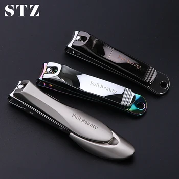 

STZ 1pcs Professional Stainless Steel Nail Clipper Cutter Toenail Cutting Machine Trimmer Pedicure Scissors Manicure Files #1556