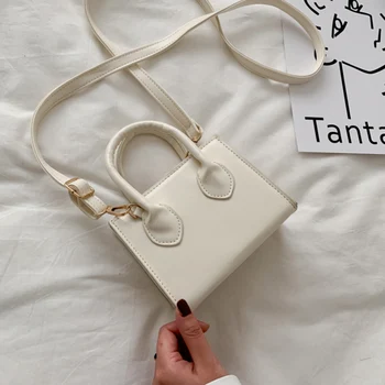 

Small Solid Color PU Leather Crossbody Bags For Women 2020 Summer Lady Shoulder Handbags Female Simple Totes Bolsa Feminina