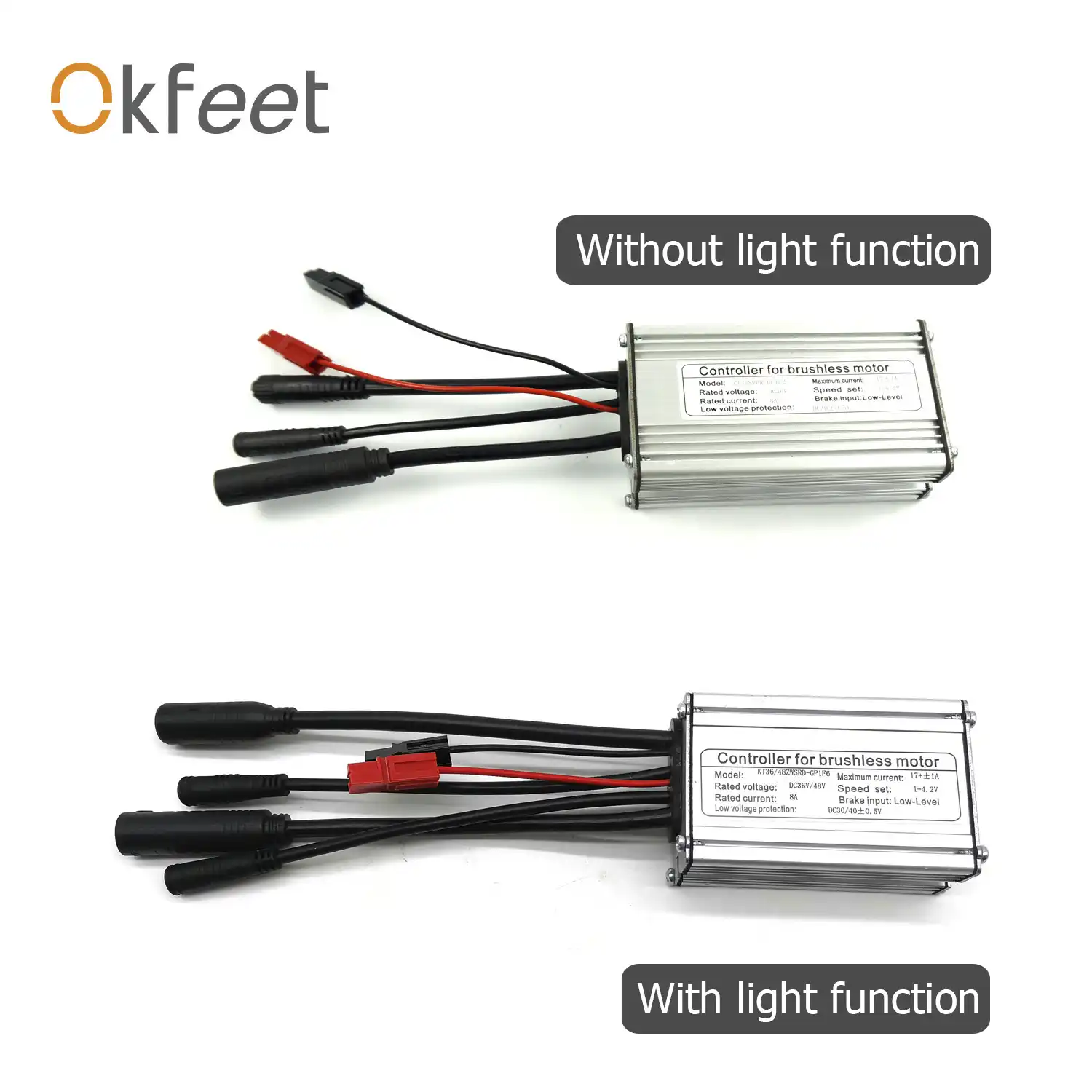 Okfeet KT Controller Electric Bicycle Conversion Kit 48V 30A Sinewave