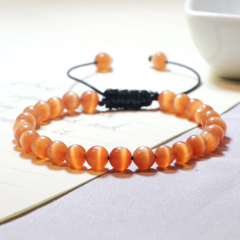 Natural Opal Beads Bracelets Adjustable Wrist Jewelry