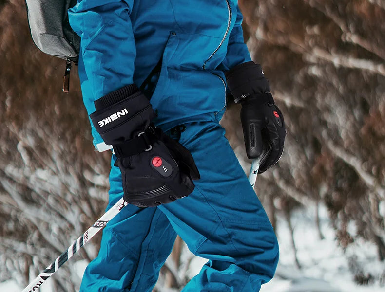 INBIKE мотоциклетные перчатки с электрическим подогревом, зимние теплые мотоциклетные перчатки, перчатки для катания на лыжах, велоспорта, мотокросса, кожаные перчатки с подогревом