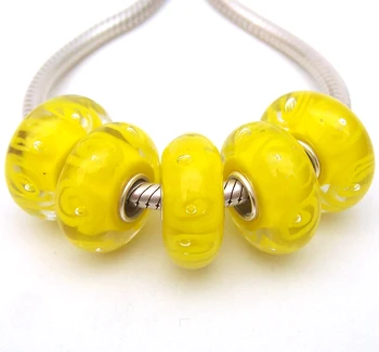 

JGWG2230 5X 100% Authenticity S925 Sterling Silver Beads Murano Glass beads Fit European Charms Bracelet diy jewelry Lampwork