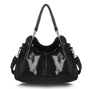 

Genuine leather Women handbags Serpentine fashion messenger bags for women's shoulder bag vintage Ladies Totes Free shipping