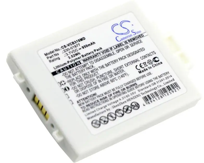 Cameron sino 950 мА/ч, Батарея для VOCERA B3000E B3000N сообщений значок B3000 230-01977 медицинский аккумулятор