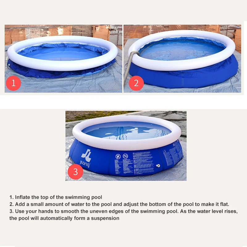 summer round bracket inflatable swimming pool for family large outdoor PVC pool adult child home swimming pool summer round bracket inflatable swimming pool for family large outdoor PVC pool adult child home swimming pool