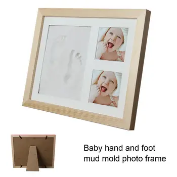 

DIY Baby Photo Frame Inkpad Set Kids Hand Foot Print Mold Maker Footprint with Cover Fingerprint Mud Baby Growth Memorial Gifts