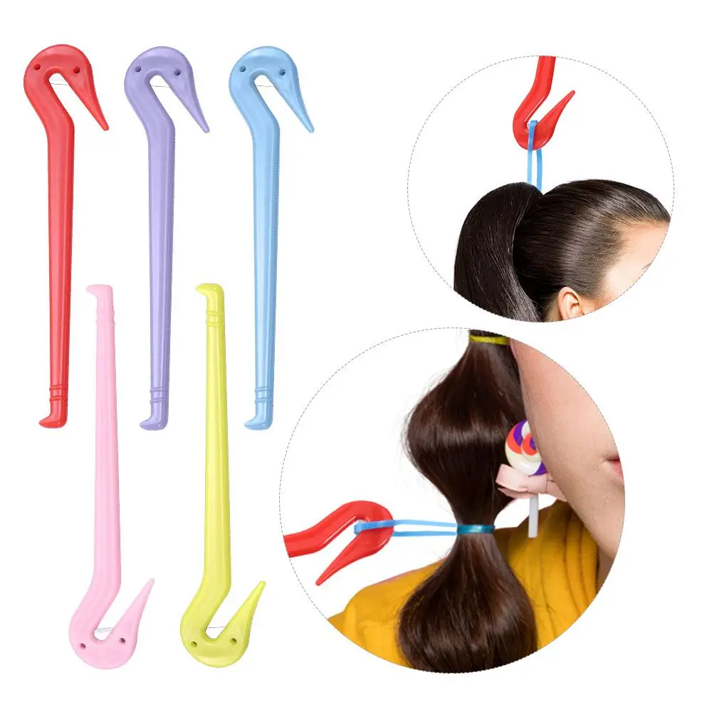 4pcs/set French Braid Tool Loop Elastic Hair Bands Remover Cutter