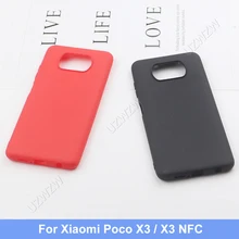 For Xiaomi Poco X3 NFC / Poco X3 Silicone TPU Soft Phone Matte Back Case Cover Coque Funda