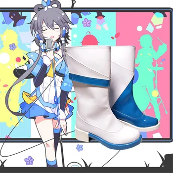 

VOCALOID Luo Tianyi lolita shoes Cosplay Women High Heel Shoes Ladies fashion leisure cartoon PU leather shoes
