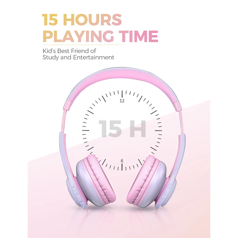 QIUBOSS candy color Kids Wired Ear Headphones DC028