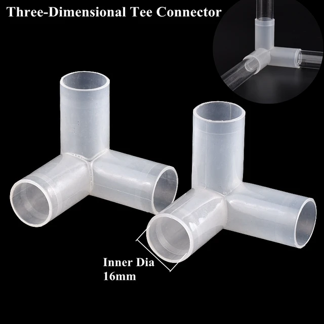 2 ~ 10Db 16 Mm-Es Póló 3D Háromdimenziós Csatlakozó Kerti Öntözés Öntözővízcsövek 3 Utas Diy Hidroponikus Keret Szerelvények