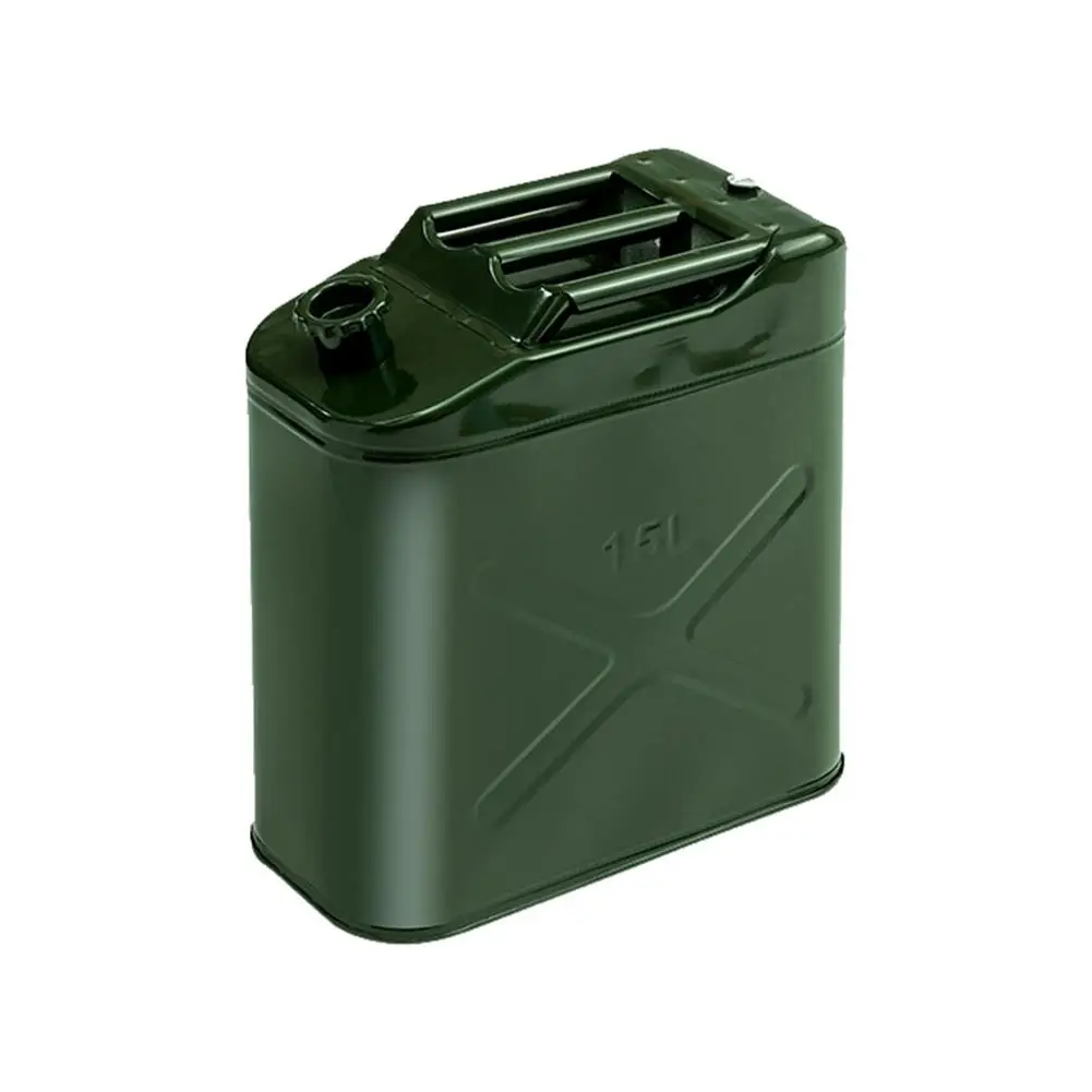 New High Quality Metal Power Coated Inside An Out Jerry Can 20L Litre Can Green 