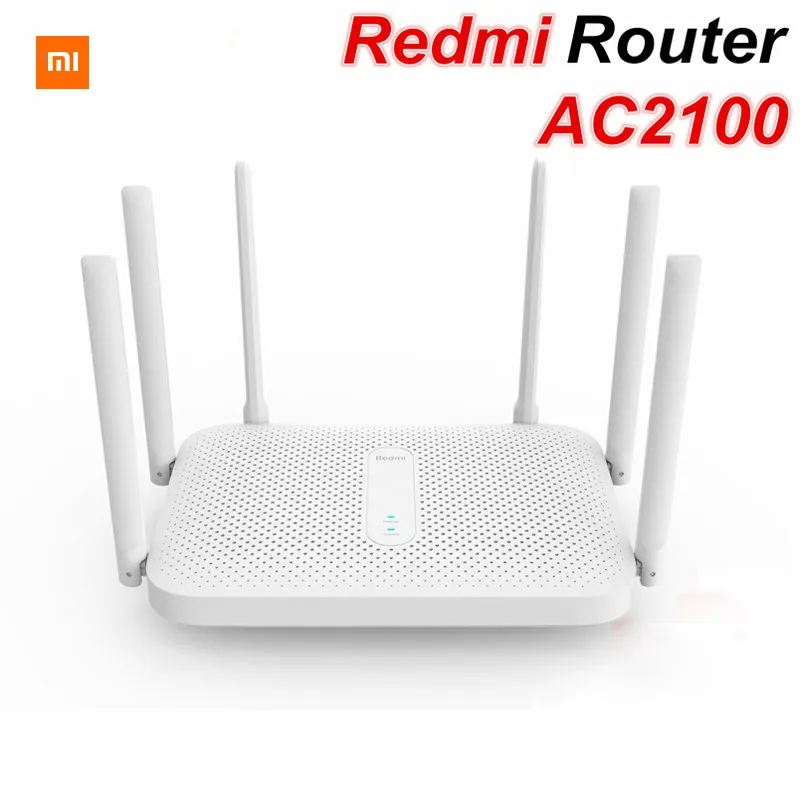 Wi Fi роутер Xiaomi Redmi AC2100 гигабитный двухдиапазонный 6 антенн с высоким