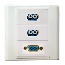 2 разъема LC+ VGA, информация, настенная пластина, крышка розетки, лицевая панель, разъем, порт для дома, офиса, отеля, кабельная система