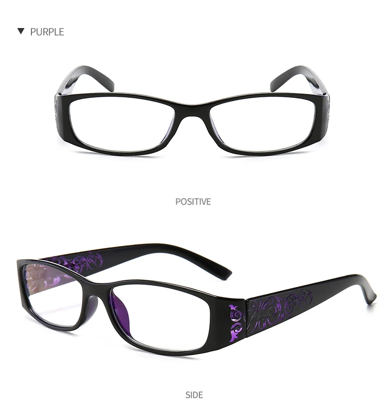 VCKA модные новые очки для чтения женские анти-синий светильник очки протектор для чтения диоптрий+ 1,0+ 1,5+ 2,0+ 2,5+ 3,0+ 3,5+ 4,0 - Цвет оправы: 2