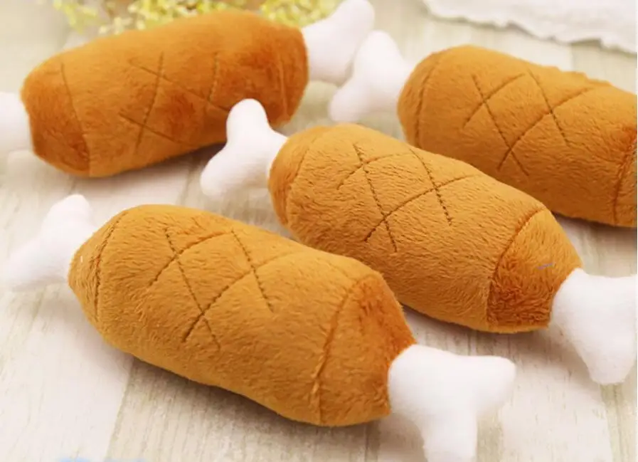 Игрушки для собак кости куриные ножки для домашних животных плюшевые звуковые жевательные игрушки для щенков пищалка товары для собак привлекательные для больших собак