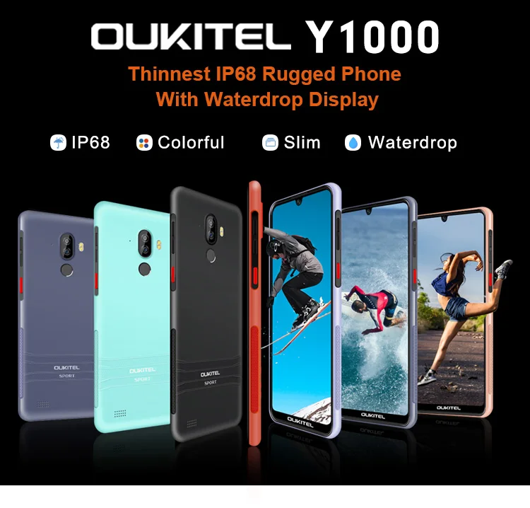 OUKITEL Y1000 Android 9,0 смартфон 6,0" 19,5: 9 MT6580P 2 Гб ОЗУ 32 Гб ПЗУ 3600 мАч отпечаток пальца мобильный телефон