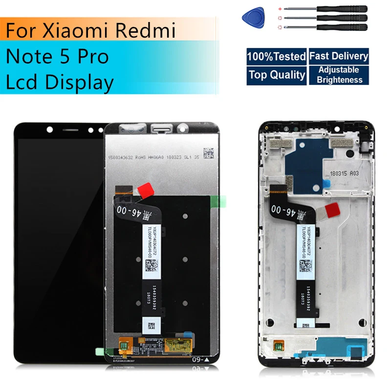 Дисплей для Xiaomi Redmi Note 5 Pro рамка ЖК дигитайзера 10 сенсорный экран запасные части
