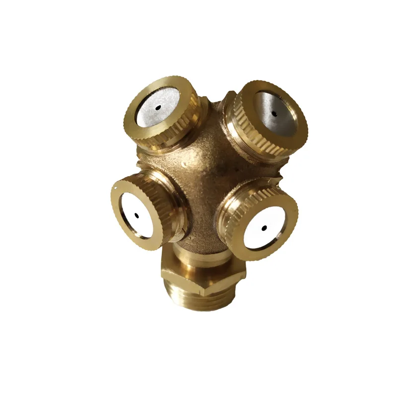 4- Head SPray Nozzle Садовый полив латунь спрей насадка распылителя 1/2 ''садовый дождевальный аппарат разъем для воды - Цвет: 4- Head SPray Nozzle