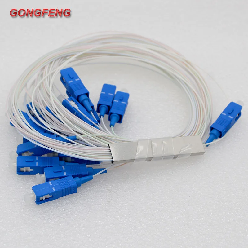 10pcs New PLC SC/UPC 1:16 Mini Optical Fiber Splitter Single Mode Differential Splitter Free Shipping Special Wholesale