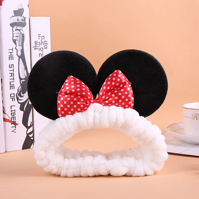 Cute dimicie mickey minnie bow ear wash face hair band mouse cartoon headdress hair Accessories hair band