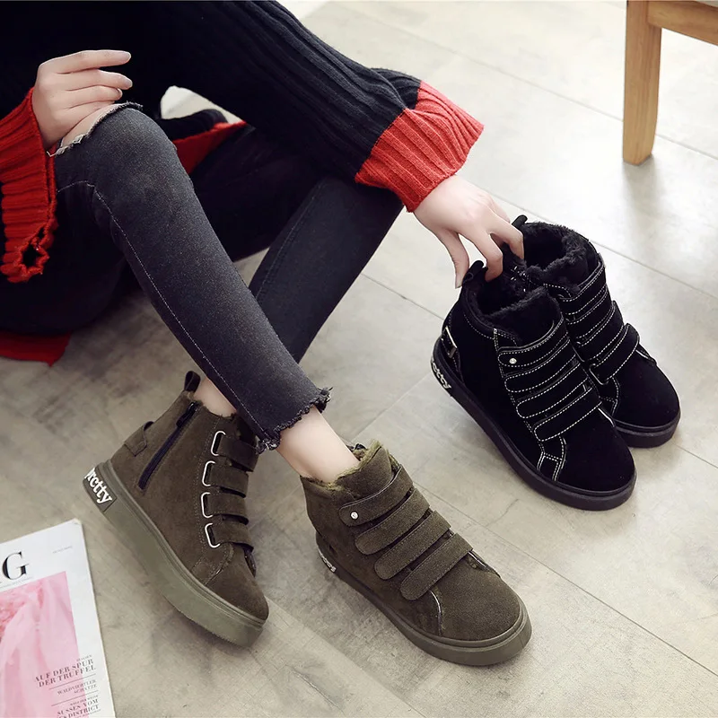 Tleni/Классическая обувь на каблуках; замшевые женские зимние ботинки; Теплые ботильоны на меху с плюшевой стелькой; женские кроссовки; популярная женская обувь на шнуровке; ZF-66